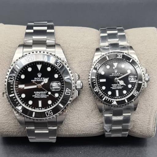 ساعت مچی ست مردانه و زنانه رولکس استیل رنگبندی نقره ای Rolex